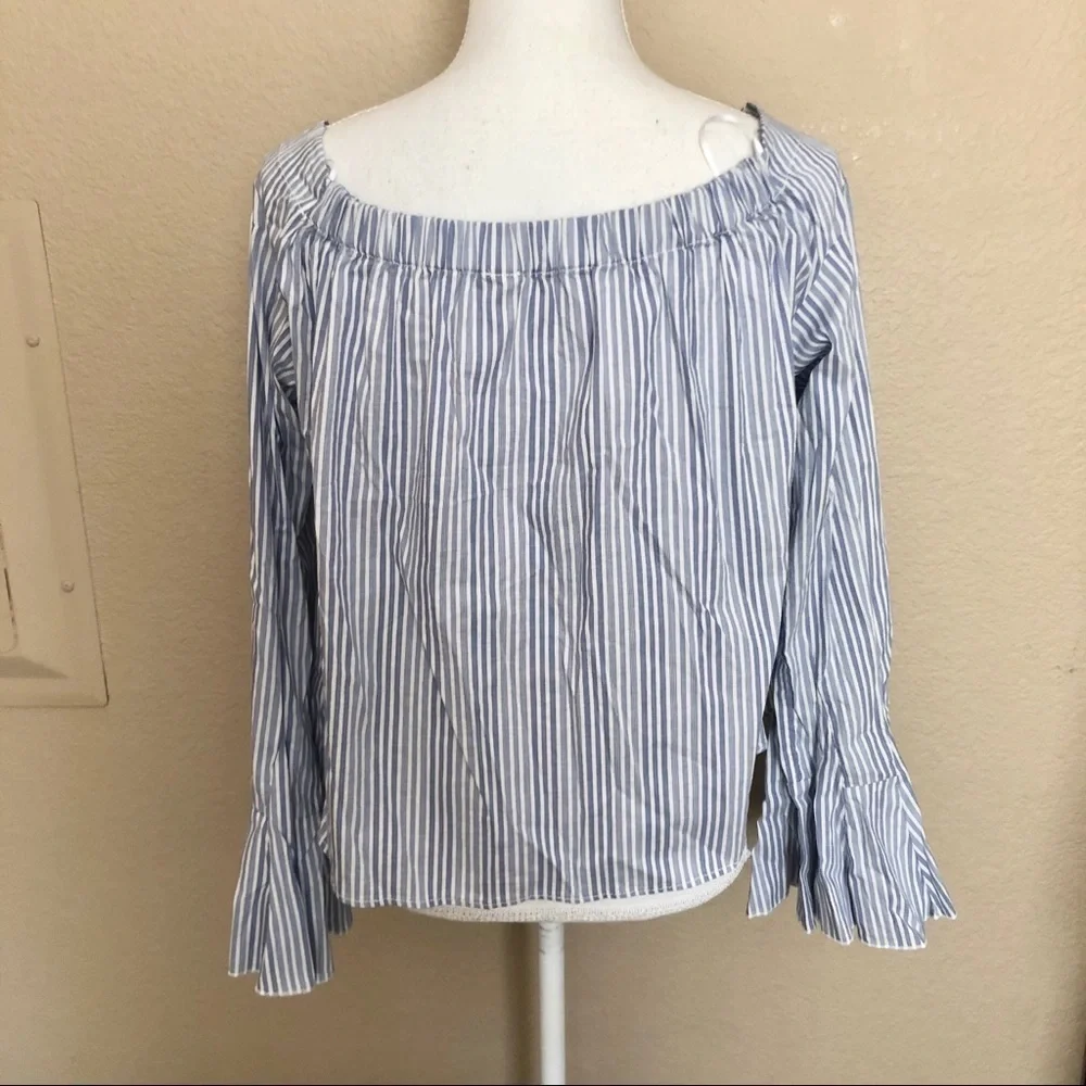 Free people march to the beat off shoulder top